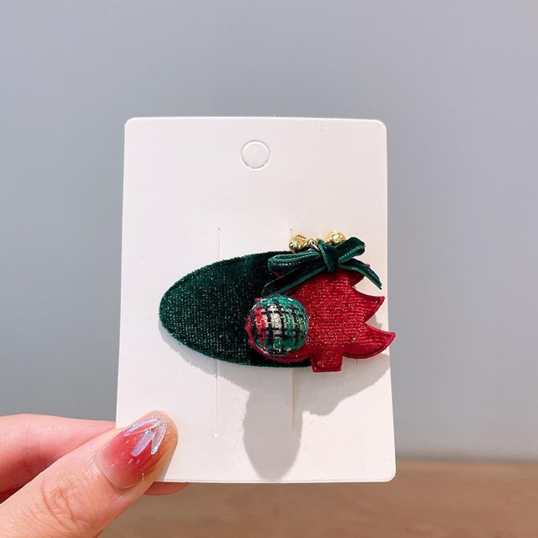 Beau - Christmas Bow Pom Pom Cartoon Hair Accessories