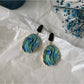 Earedge - Blue Textured Minimalist Earrings