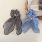 Gifty - Plaid Ribbon Bow Polyester Scrunchie