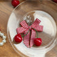 Keypus - Cherry Bow Bag Charm Keychain with Lace Detail