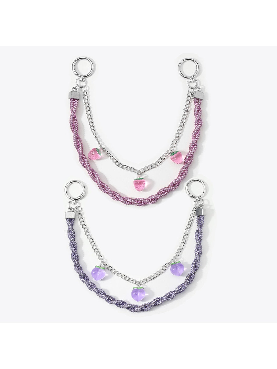 Keypus - Y2K Heart Chain Decorative Bag Charm Keychain