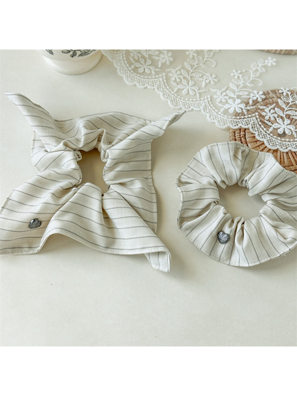 Gifty - Heart Stripe High Stretch Hair Scrunchie