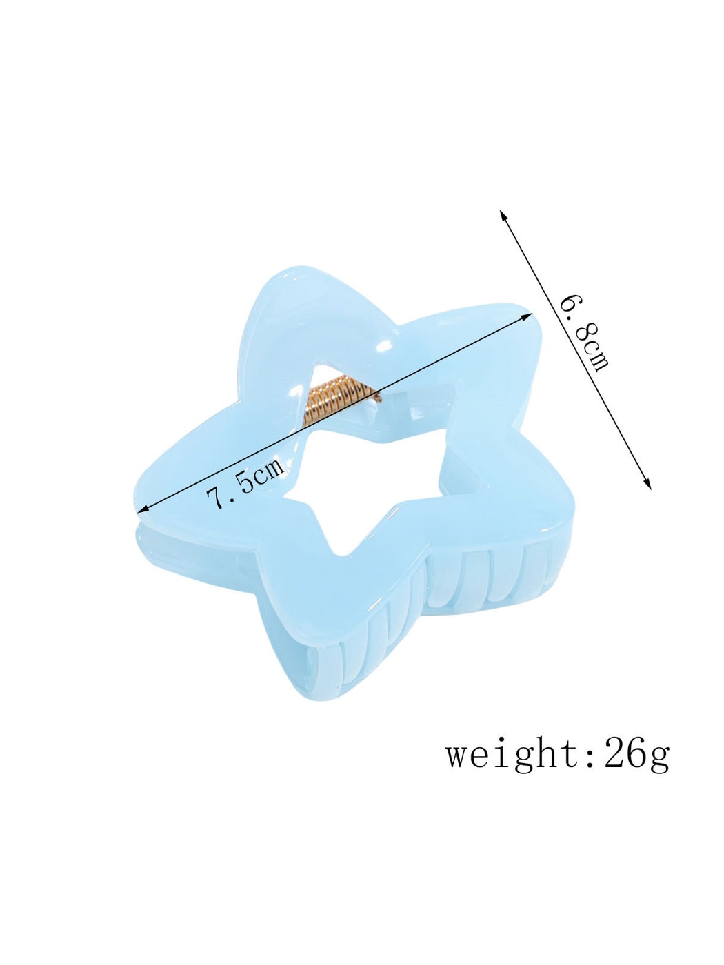 Beau - Sweet Style Star-Shaped Plastic Alloy Claw Clip