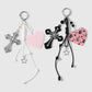 Keypus - Y2K Style Cross and Heart Keychain