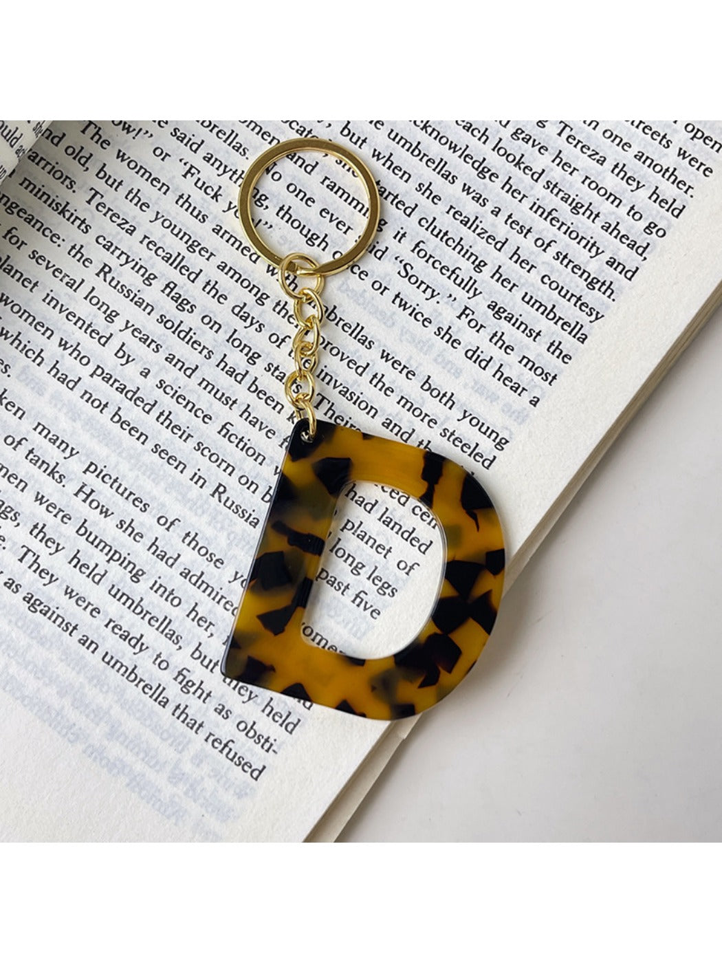 Keypus - Leopard Print Letter Keychain