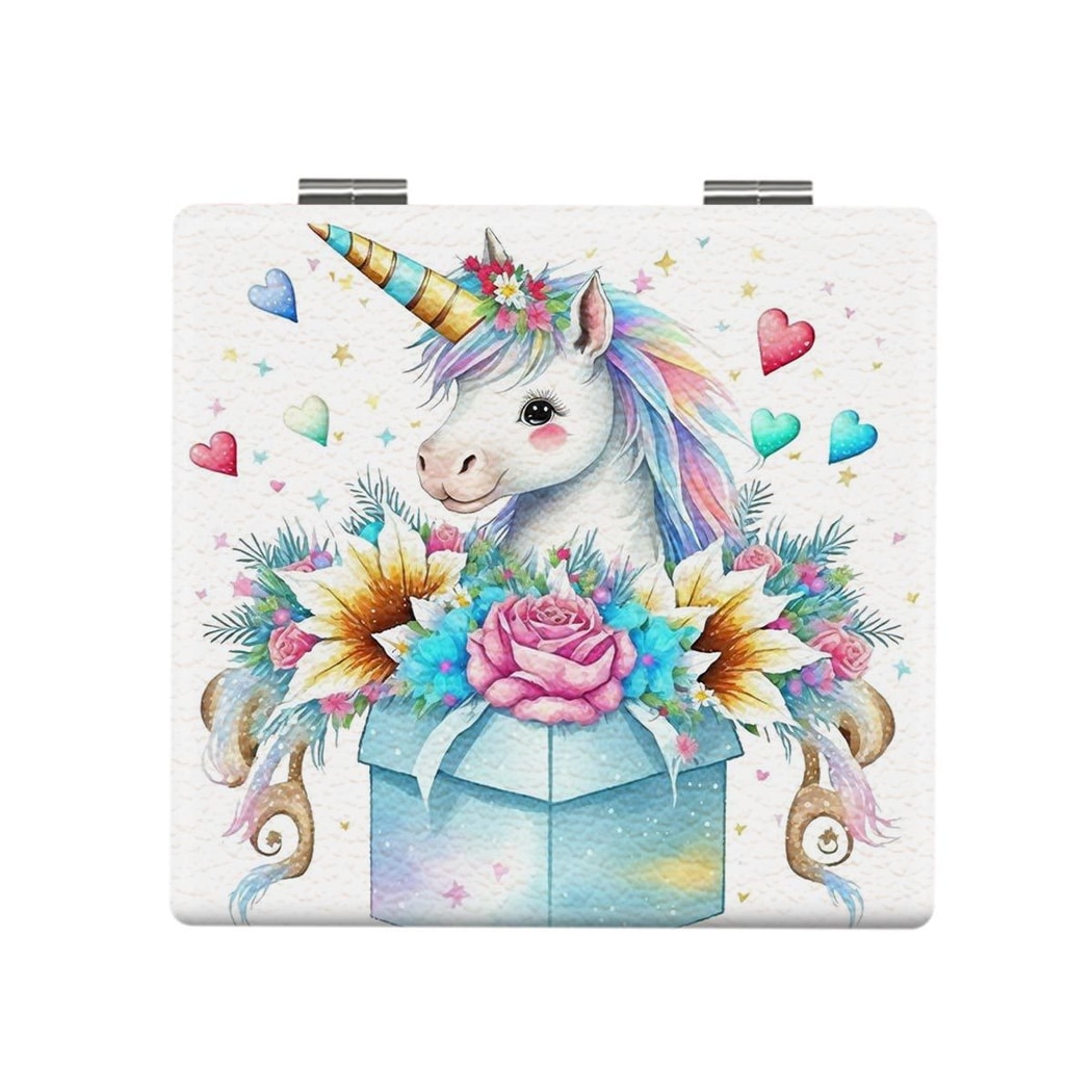Mirroray - Unicorn Print Foldable Pocket Makeup Mirror
