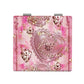 Mirroray - Butterfly Print PU Folding Makeup Mirror