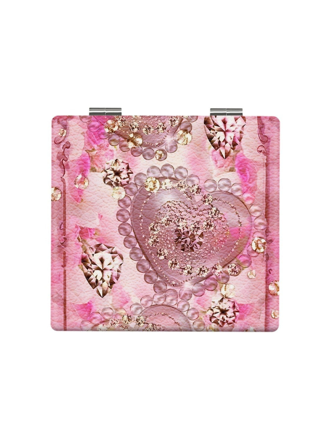 Mirroray - Butterfly Print PU Folding Makeup Mirror