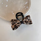 Beau - Edgy Leopard Print Bow Claw Clip