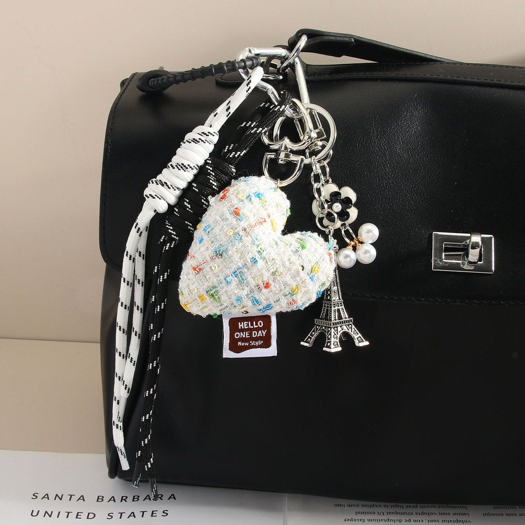 Keypus - Heart Pattern Rope Keychain Bag Charm