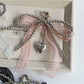 Keypus - Lace Bow Heart Pendant Bag Charm Keychain