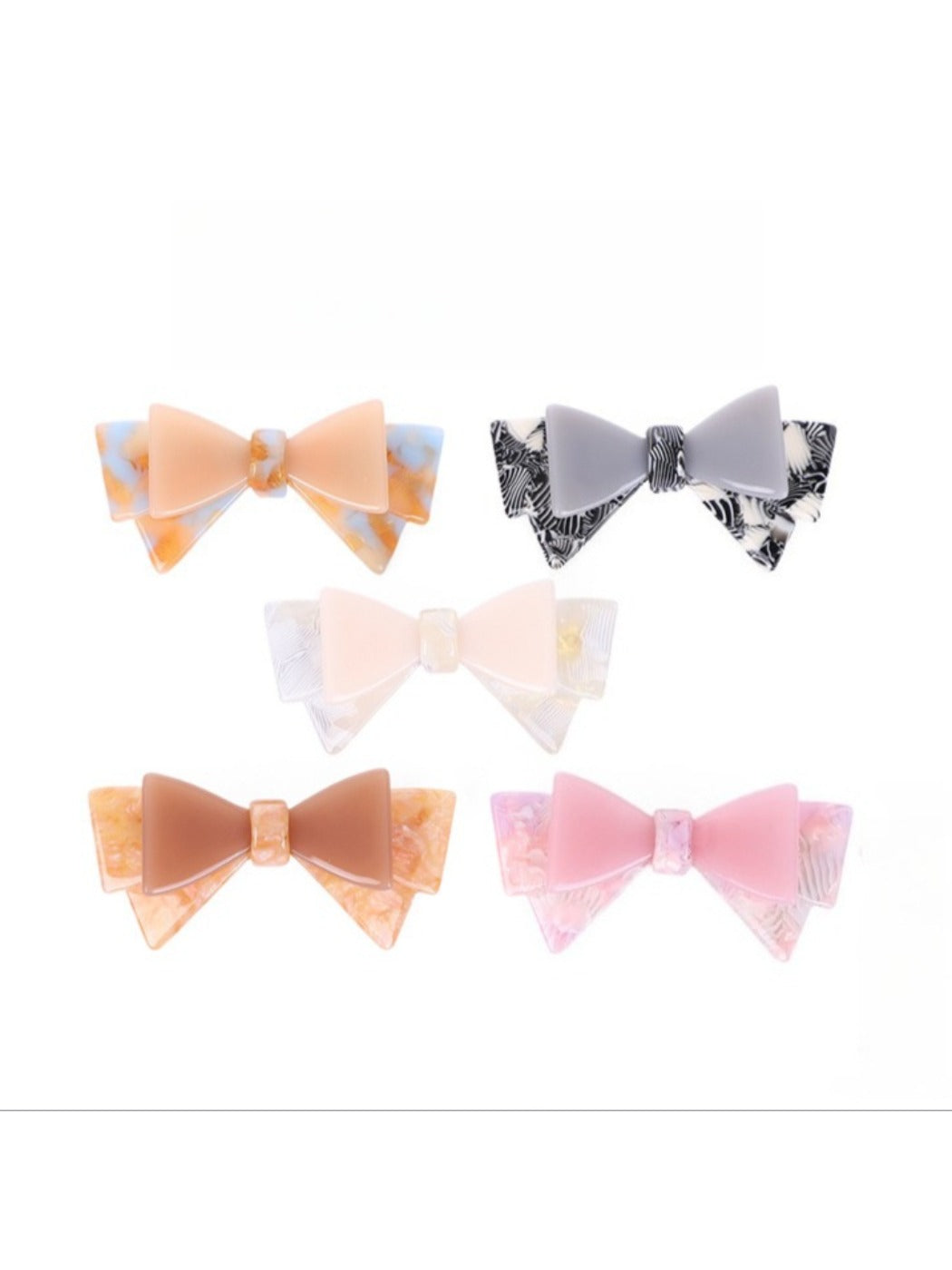 Beau hair clip worn in styled hair showcasing bow placement