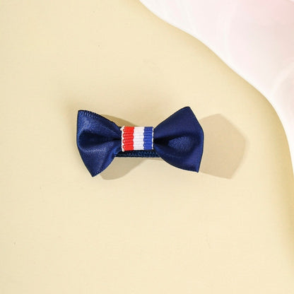 Beau - Cute Striped Bow Design Hair Clip