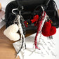 Keypus - Heart Bow Woven Cord Bag Charm Keychain