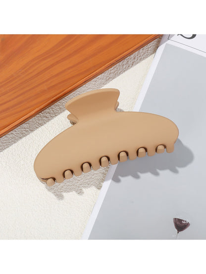 Beau - Matte Plastic Oval Shape Hair Styling Claw Clip