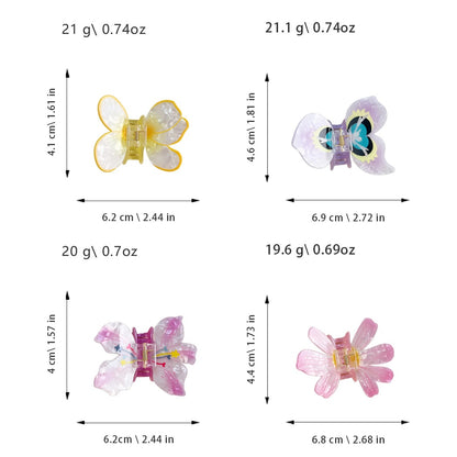 Beau - Sweet Floral Butterfly PVC Claw Hair Clip