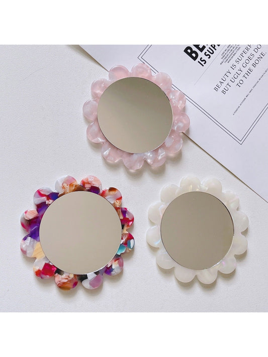 Mirroray - Round Sunflower Acetate Mini Mirror