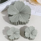 Beau - Matte Flower Shape Plastic Alloy Claw Clip