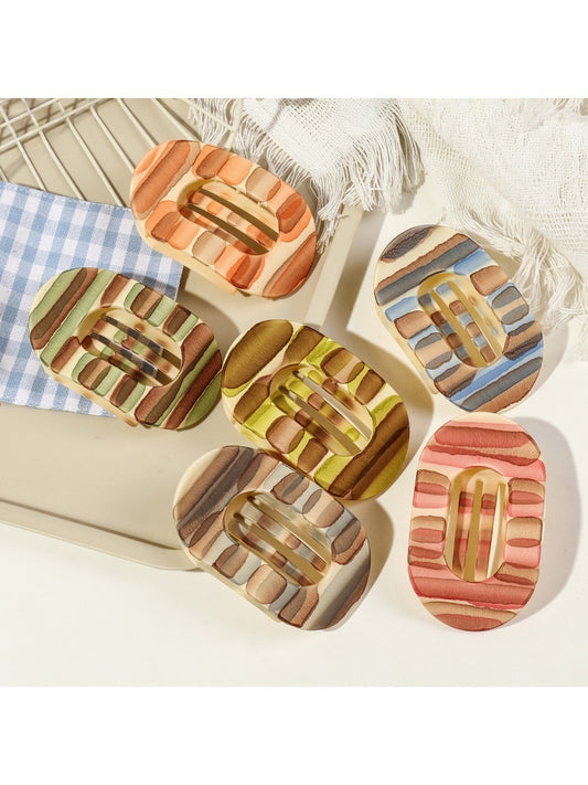 Beau - Colorful Oval Hair Clips