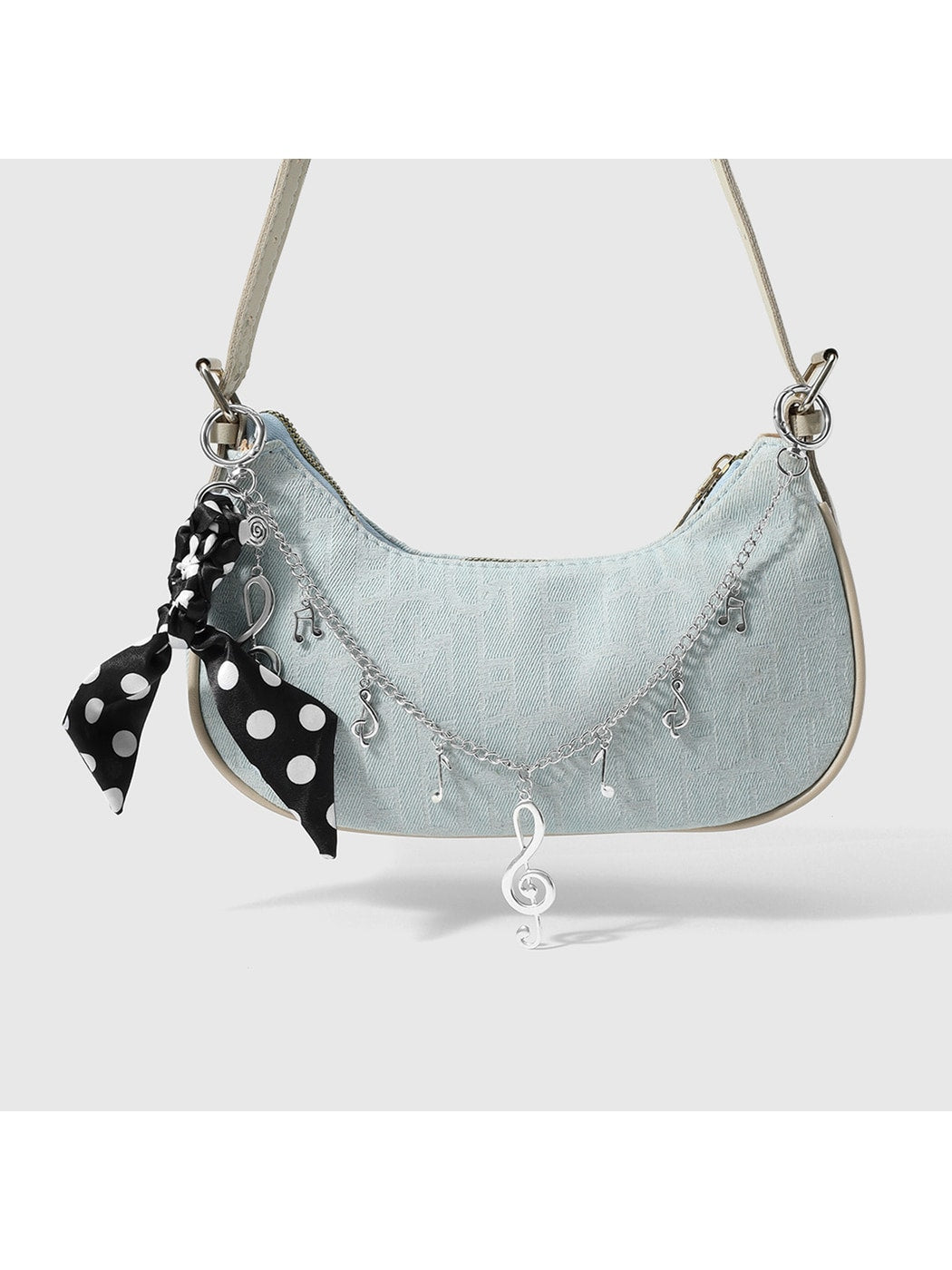 Keypus - Polka Dot Scarf Cherry Chain Bag Charm Keychain