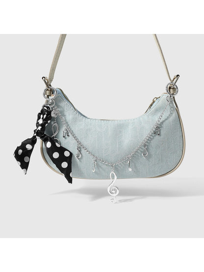 Keypus - Polka Dot Scarf Cherry Chain Bag Charm Keychain