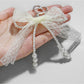 Keypus - Y2K Style Lace Bow Heart Keychain Bag Charm