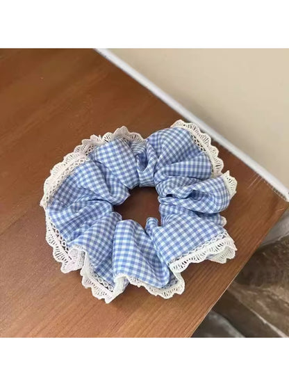 Gifty - Plaid Lace Edge Hair Loop