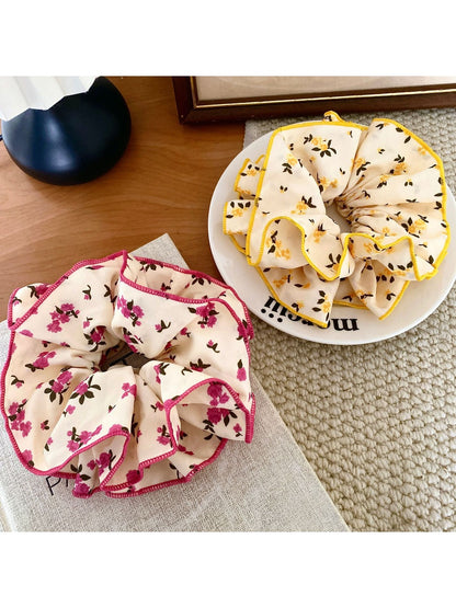 Gifty - Floral Print Double Layer Scrunchie Sweet