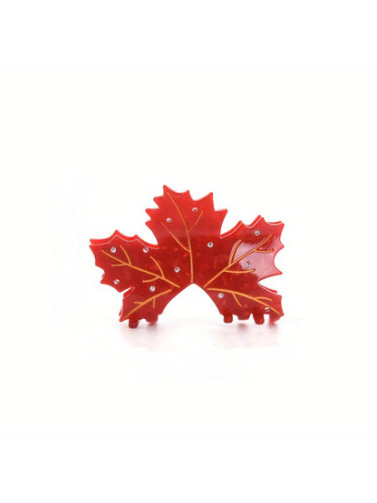 Beau - Simulated Maple Leaf Acetate Hair Claw Clip
