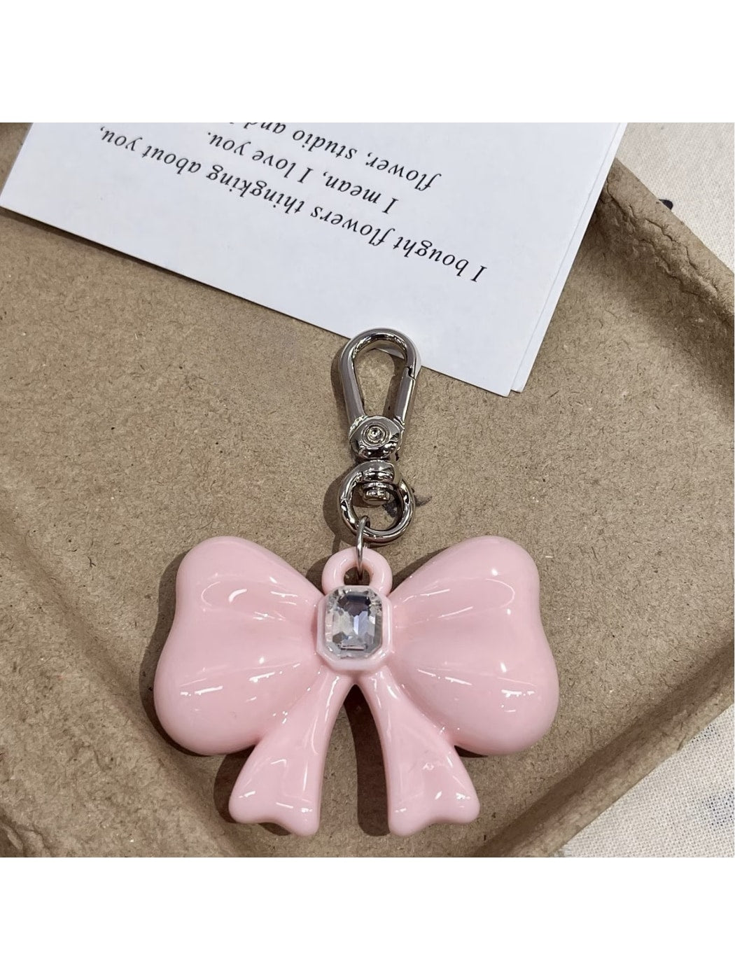 Keypus - Glossy Bow Acrylic Bag Charm Keychain