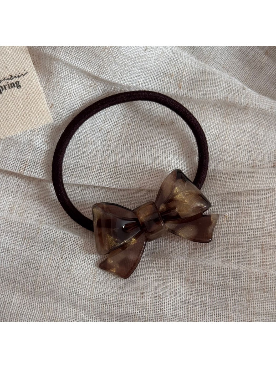 Gifty - Simple Tortoiseshell Bow Hair Tie