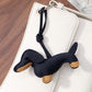 Keypus - Color Block Cute Dachshund Shape Keychain