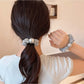 Gifty - High Elastic Ruffle Trim Decorative Hair Tie