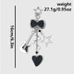 Keypus - Retro Silver Black Guitar Keychain