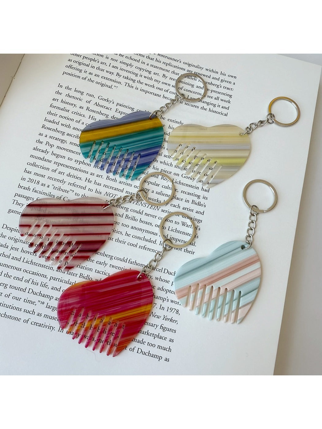 Keypus - Cute Heart Comb Keychain