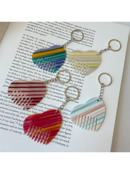 Keypus - Cute Heart Comb Keychain