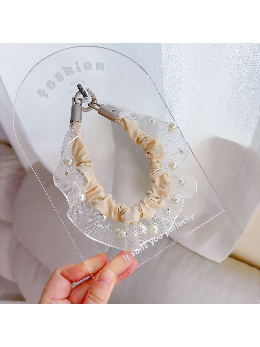 Keypus - Decorative Beaded Ruffle Phone Lanyard Charm