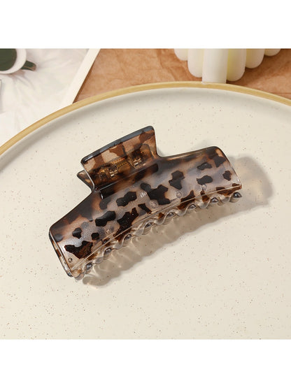 Beau - Leopard Print Square Hair Clip