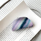 Top view of Beau elegant purple toned hair claw clip