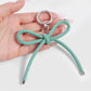 Keypus - Leopard Pattern Bow Faux Leather Bag Charm Keychain
