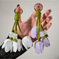 Keypus - Faux Leather Tulip Flower Bag Charm Keychain
