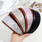 Gifty - Elegant Wide Faux Leather Bow Accent Headband