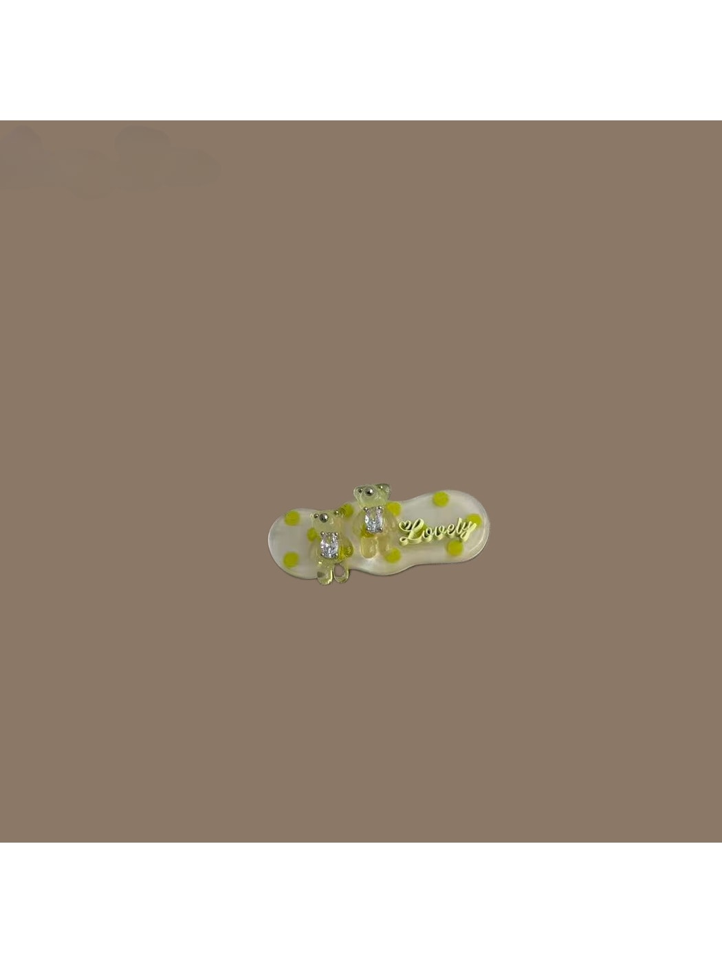 Beau - Plastic Alloy Bear Hair Barrette Clip