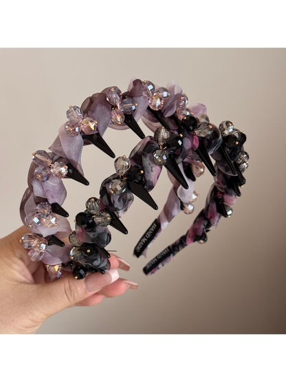 Gifty - Irregular Beaded Sheer Fabric Headband
