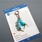 Keypus - Elongated Vintage Bead Keychain