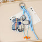Keypus - Plaid Flower Fabric Bag Charm Keychain