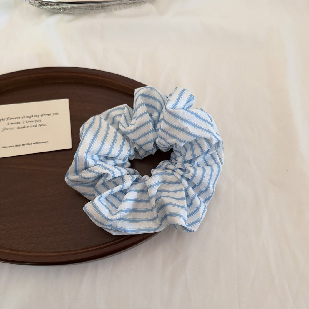 Gifty - Simple Striped Polyester Hair Accessory Scrunchie