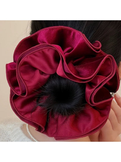 Gifty - Spring Retro Solid Colored Scrunchie