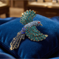 Brovia - Enamel Bird Rhinestone Accent Fashion Brooch