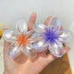 Beau - Translucent Flower Design Claw Clip